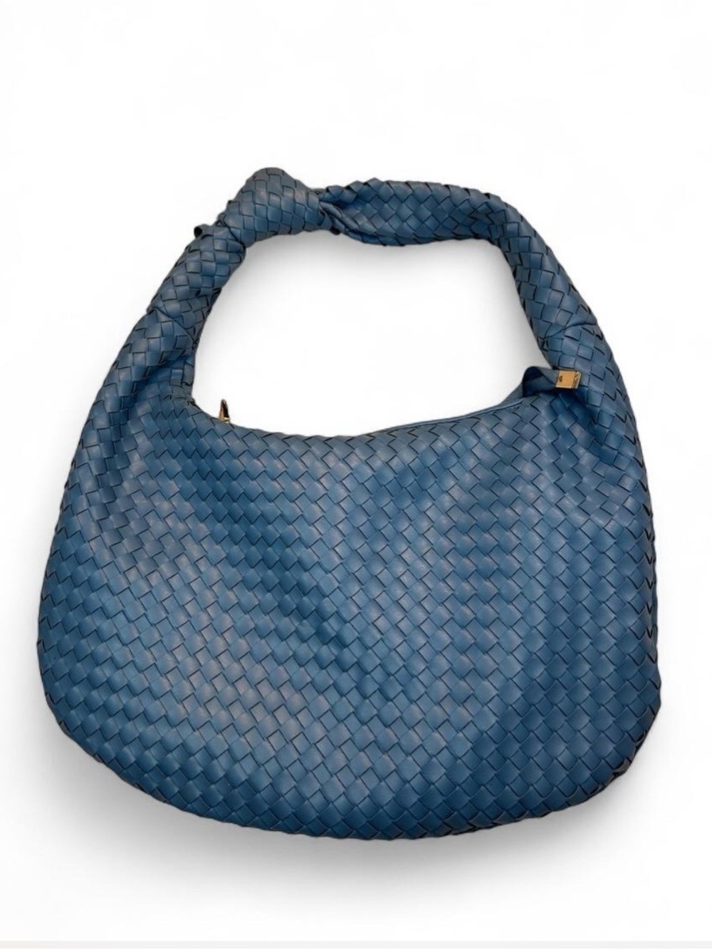 Melie Bianco Woven Shoulder Hobo Bag in Blue